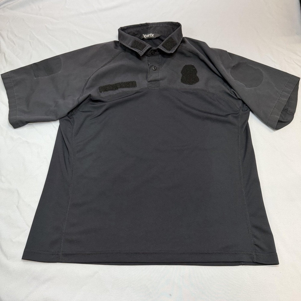 Vertx Polo Shirt Mens XL Black Tactical Uniform Patch Panels Workwear Military